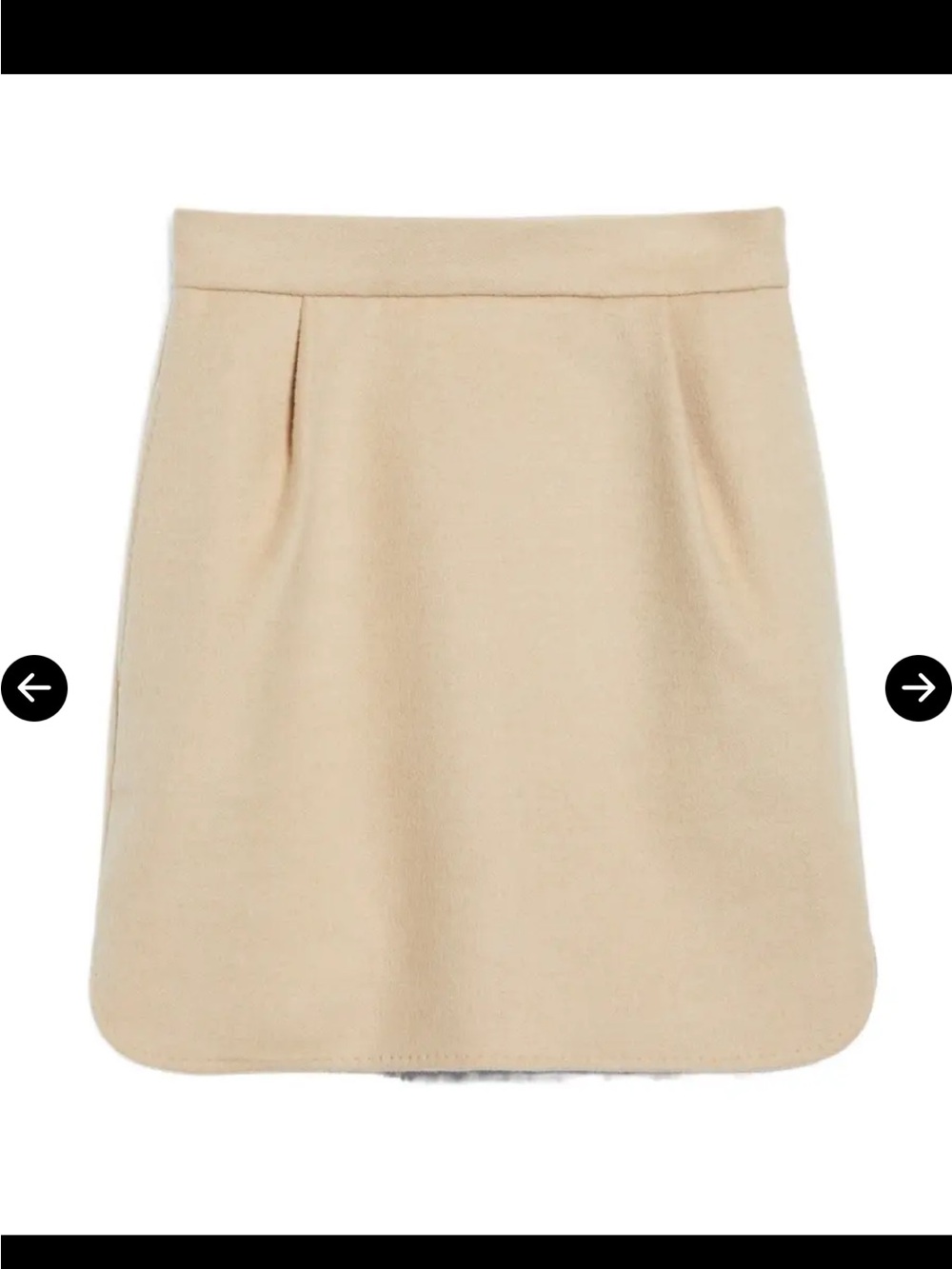 MaxMara Cream A-Line Mini Skirt